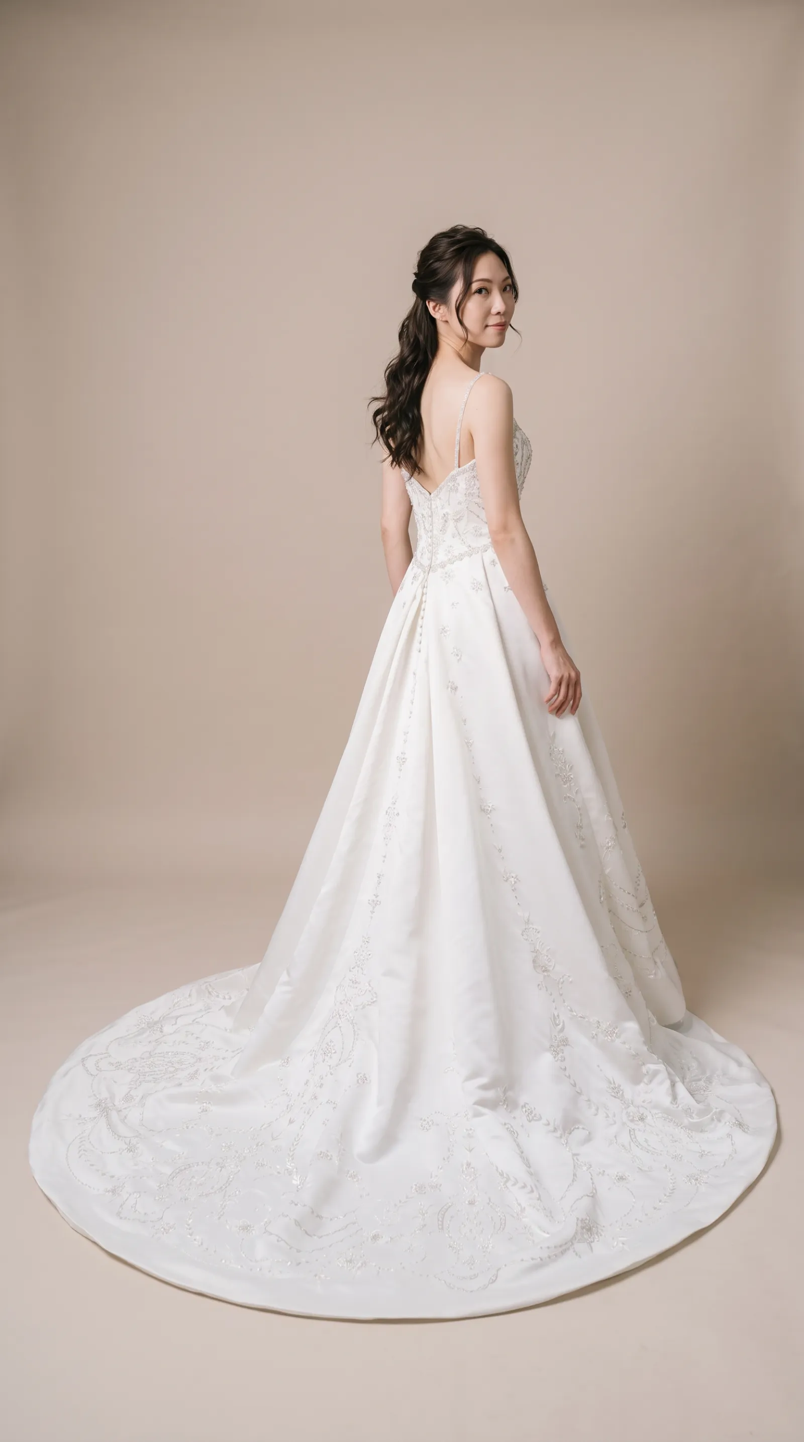 Cordelia — Standard Catalog · Back full-length, over-shoulder glance