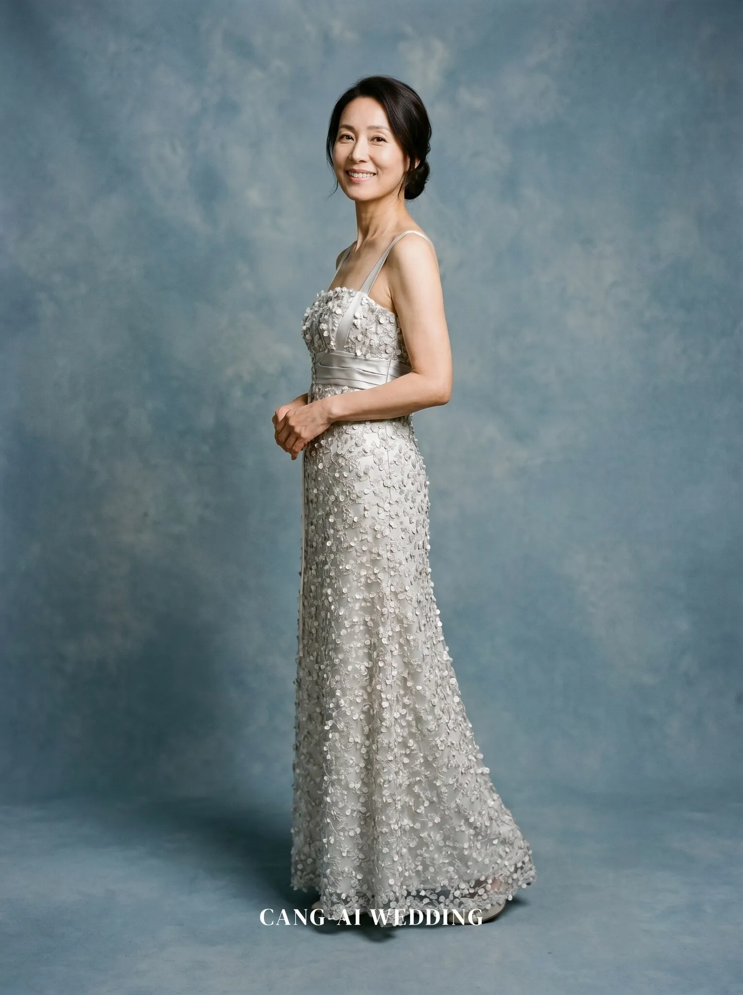mother_gown_82 - Pausing mid-step in quiet grace