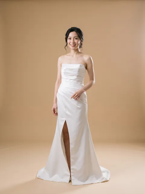 Sloane wedding gown, front full-length