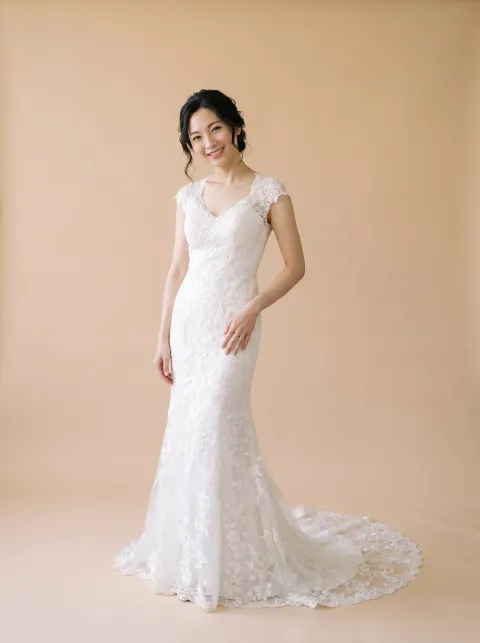 Constance wedding gown, front full-length