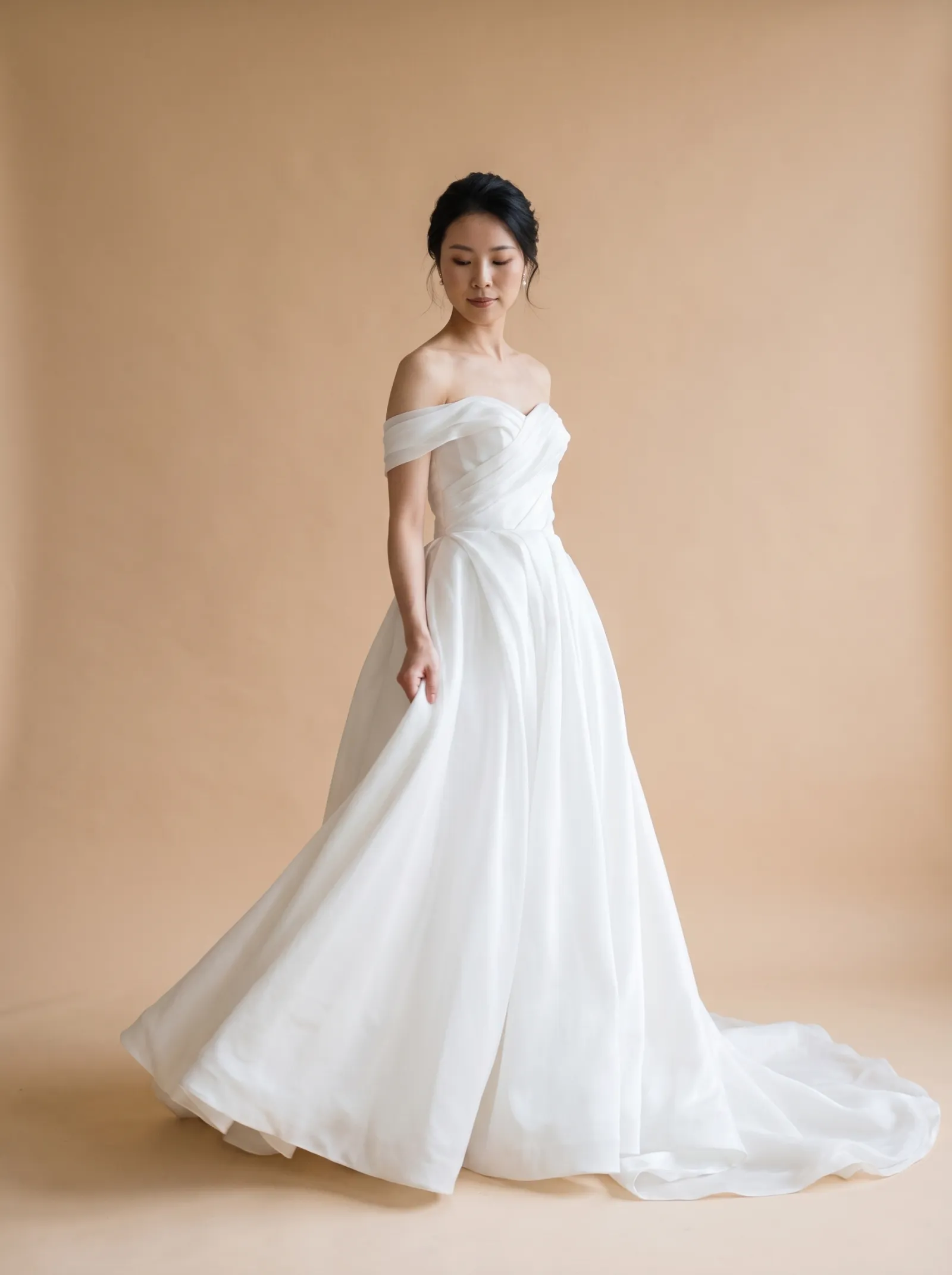 Romy wedding gown, candid - controlled sweep