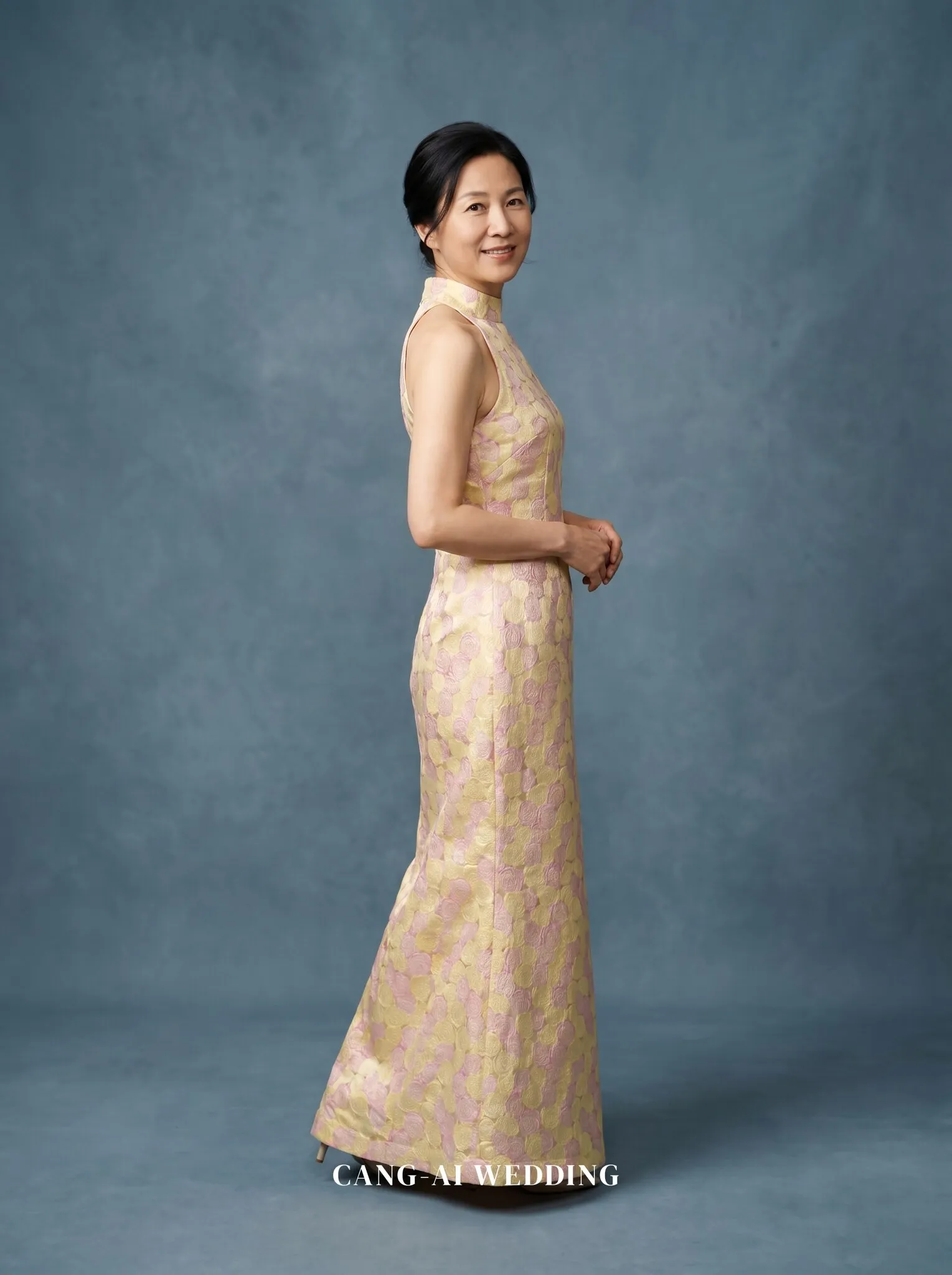 mother_gown_27 - Pausing mid-step in quiet grace