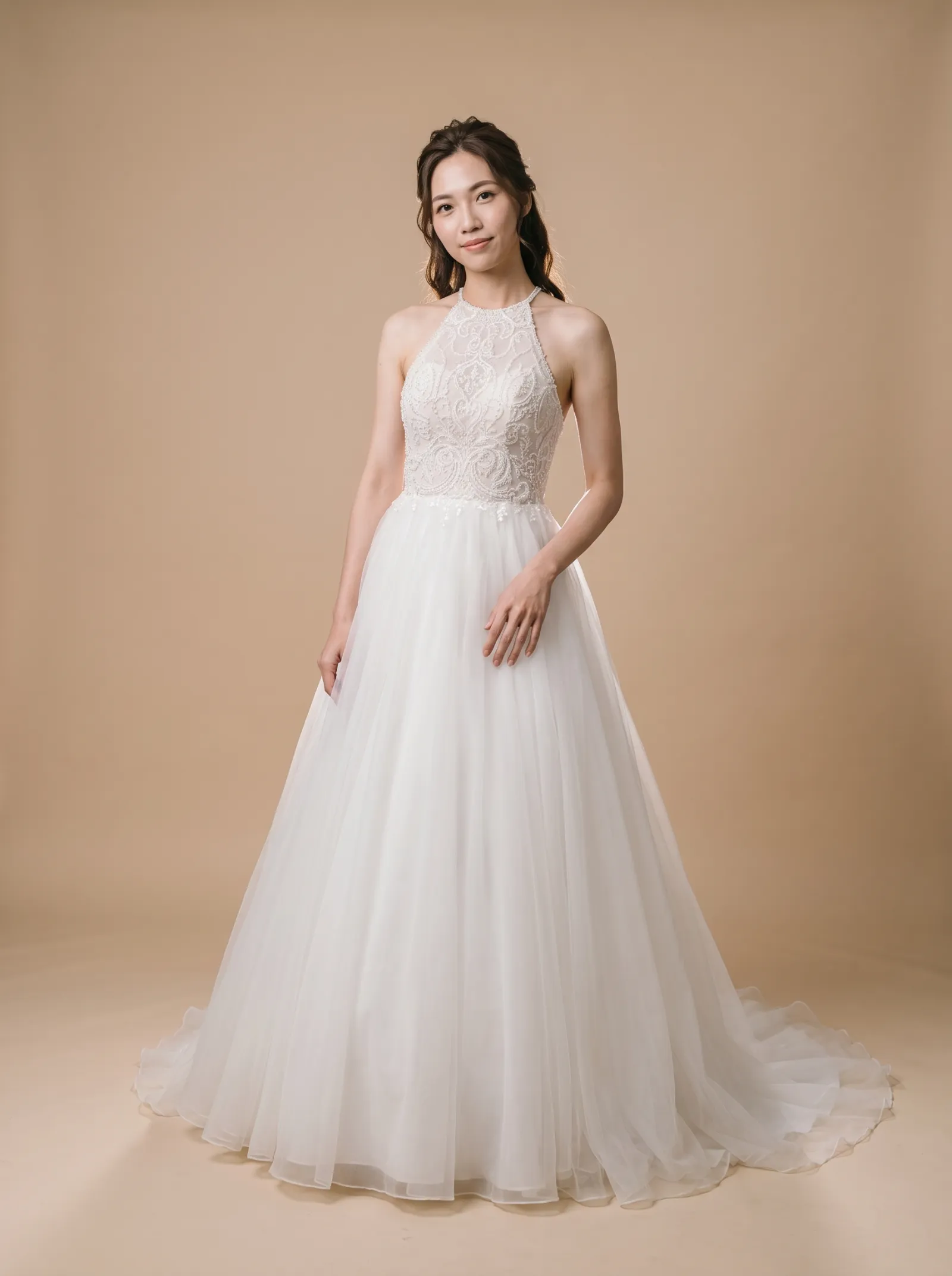 Lyra wedding gown, front full-length