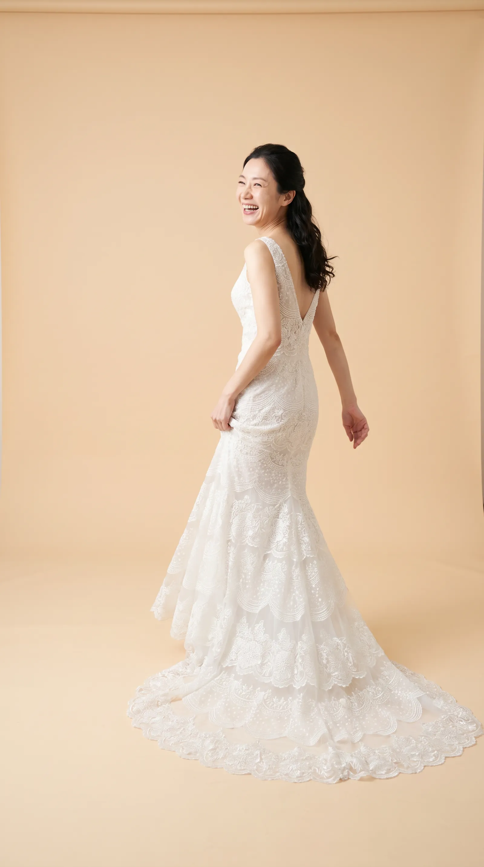 Isolde — Standard Catalog · Candid - called back mid-step, laughing over her shoulder
