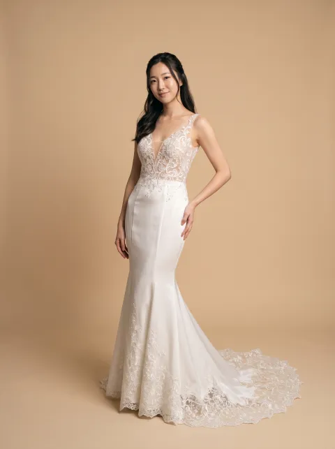 Eliana wedding gown, front full-length