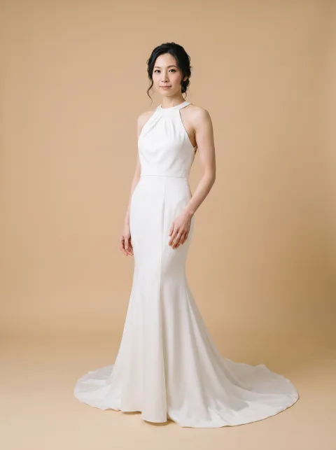 Ingrid wedding gown, front full-length