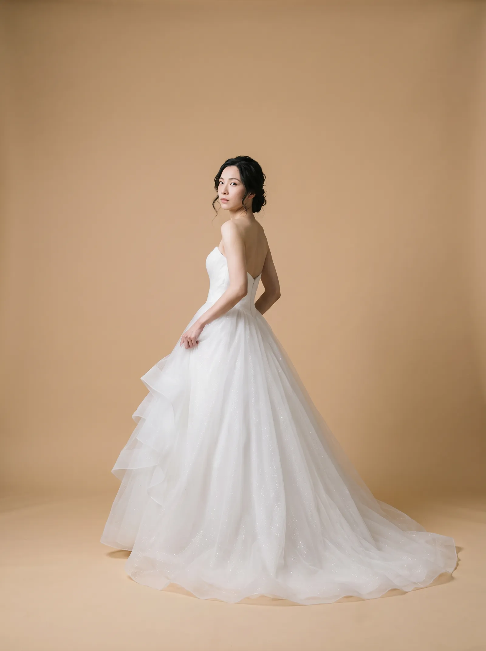 Stella wedding gown, hero - couture shoulder turn
