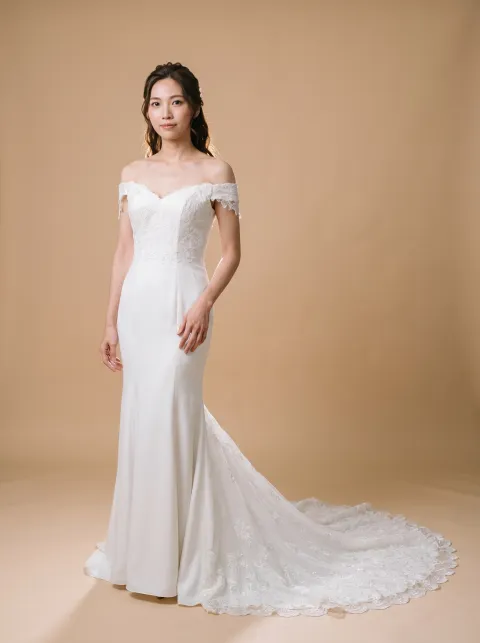 Genevieve wedding gown, front full-length