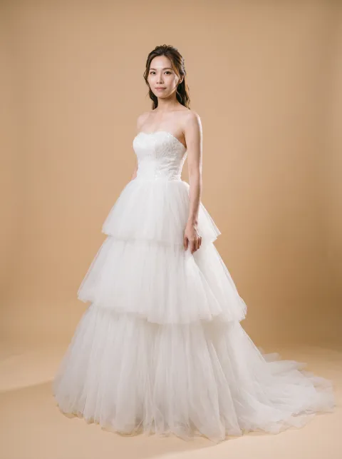 Odette wedding gown, front full-length