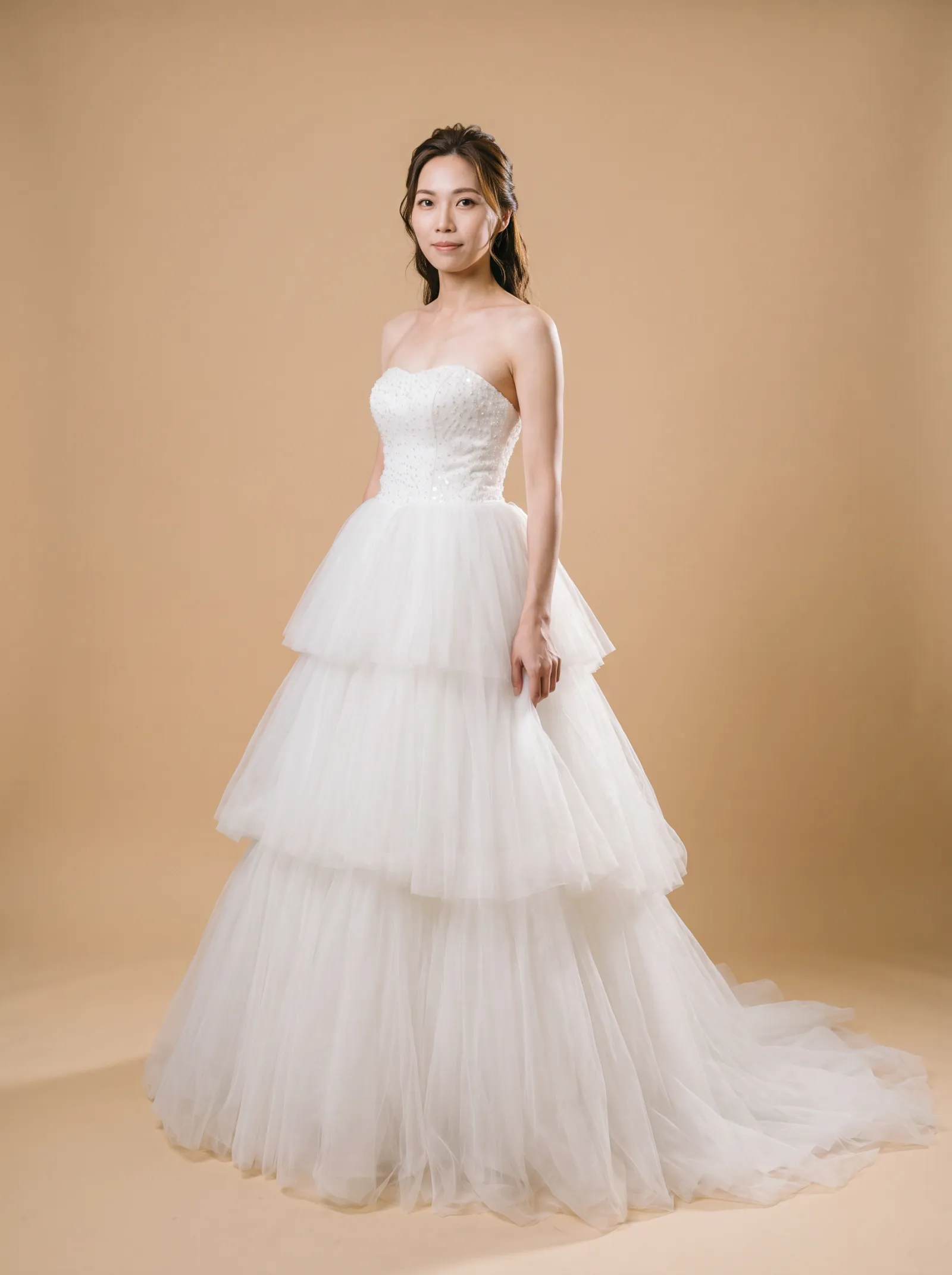 Odette wedding gown, front full-length