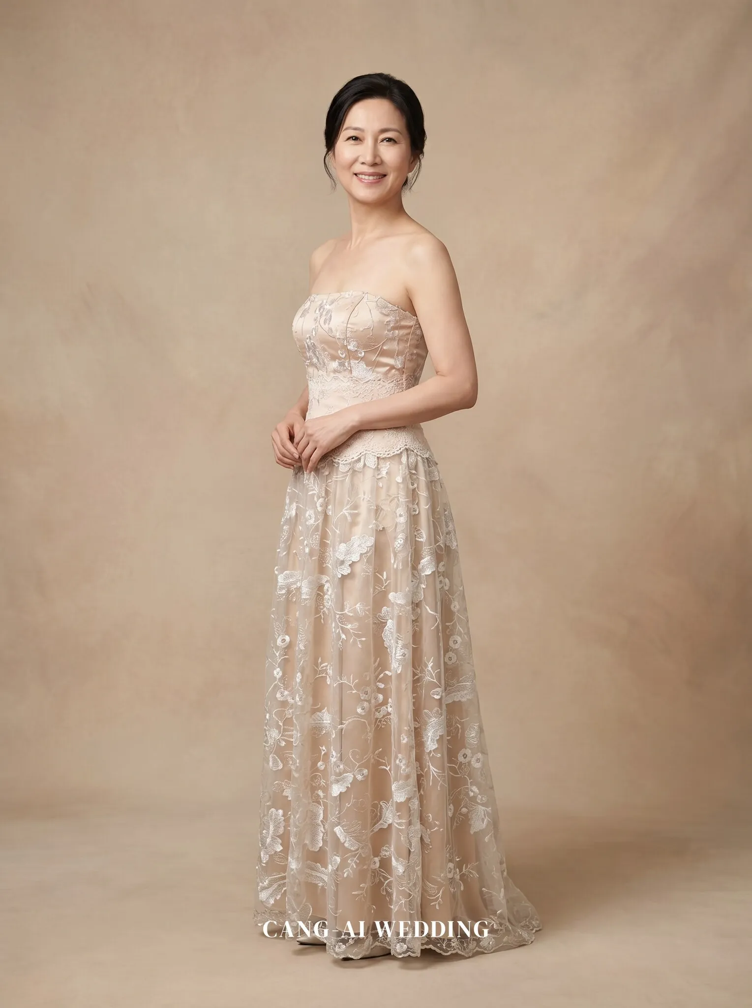 mother_gown_85 - Standing with quiet composure