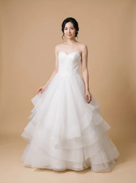Stella wedding gown, front full-length