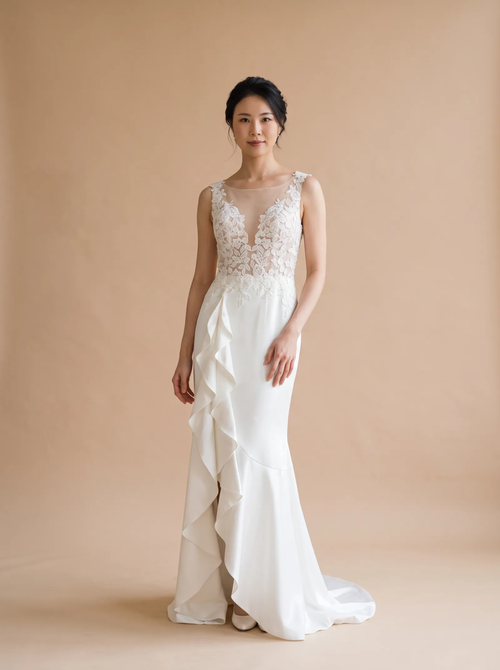 Nocturne wedding gown, front full-length