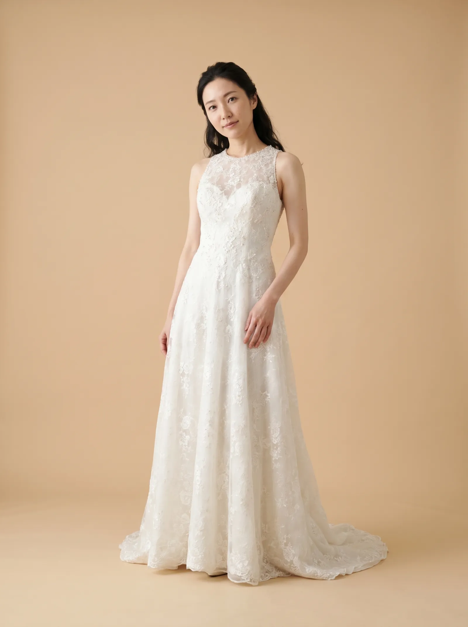 Adelaide wedding gown, front full-length