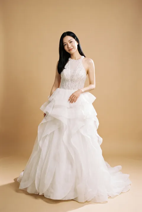 Seraphine wedding gown, front full-length