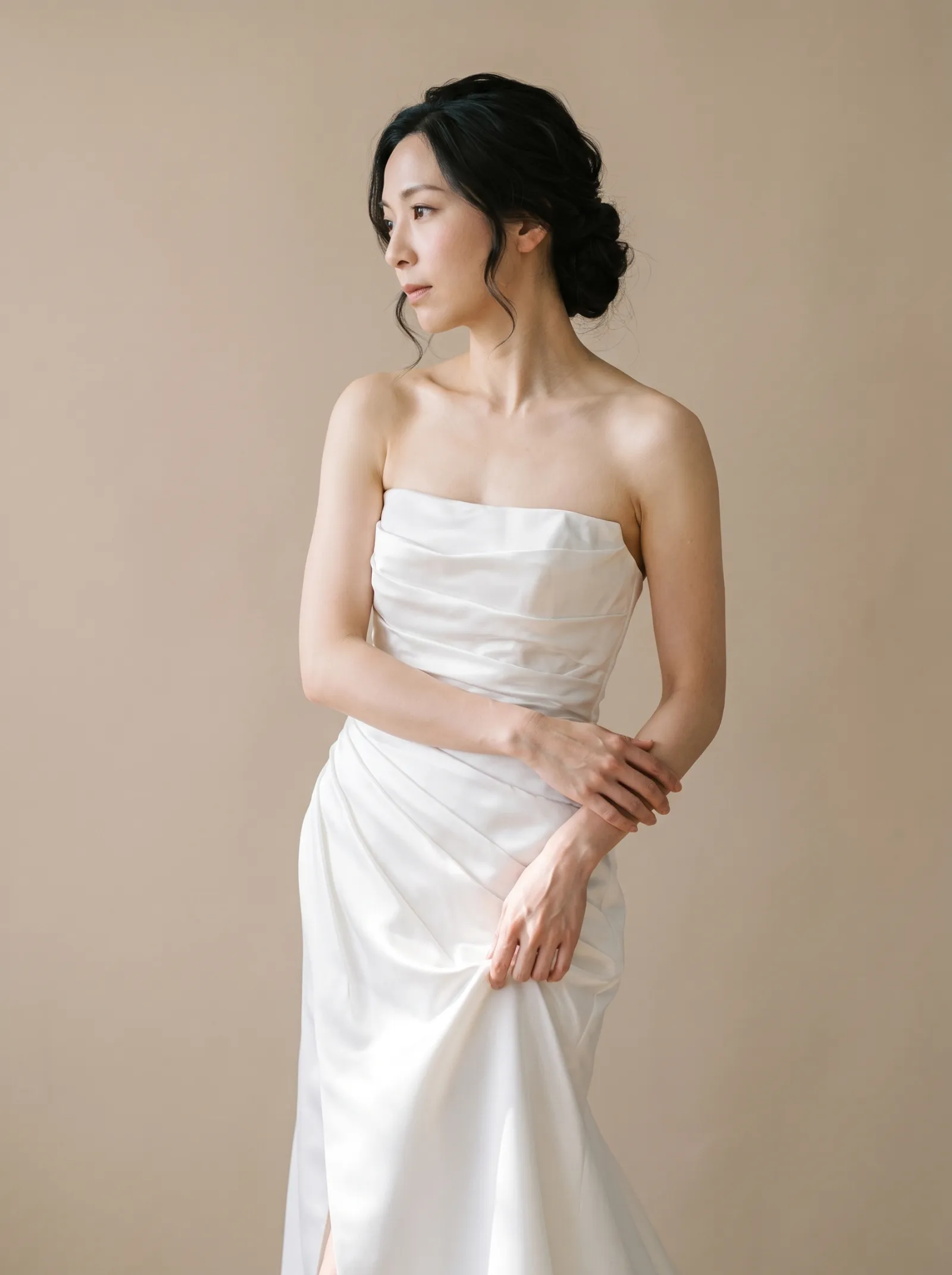 Sloane wedding gown, bodice - turned into the light