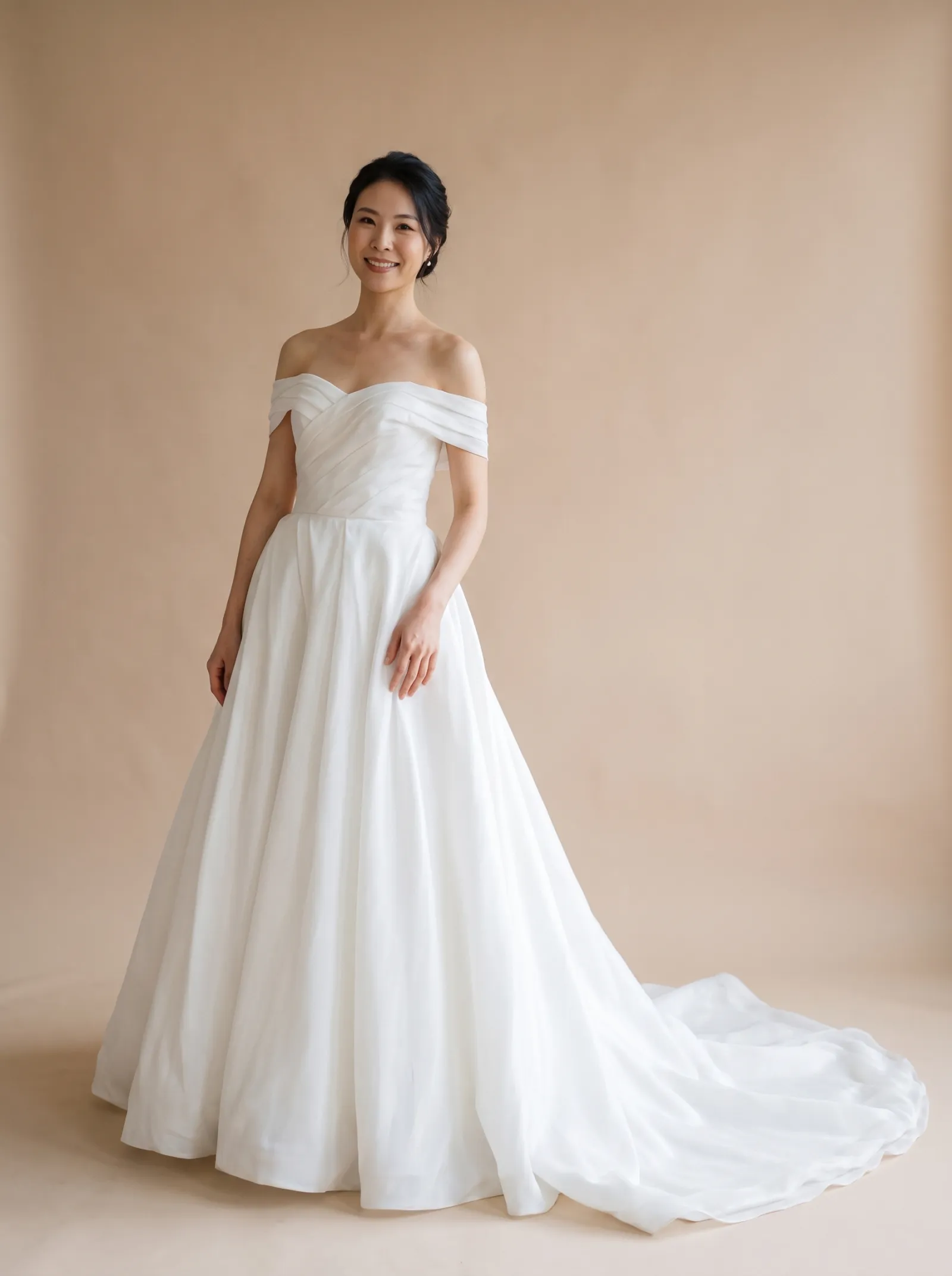Romy wedding gown, front full-length