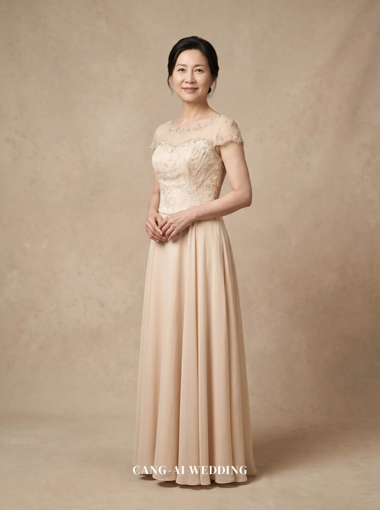 mother_gown_58 - Standing with quiet composure