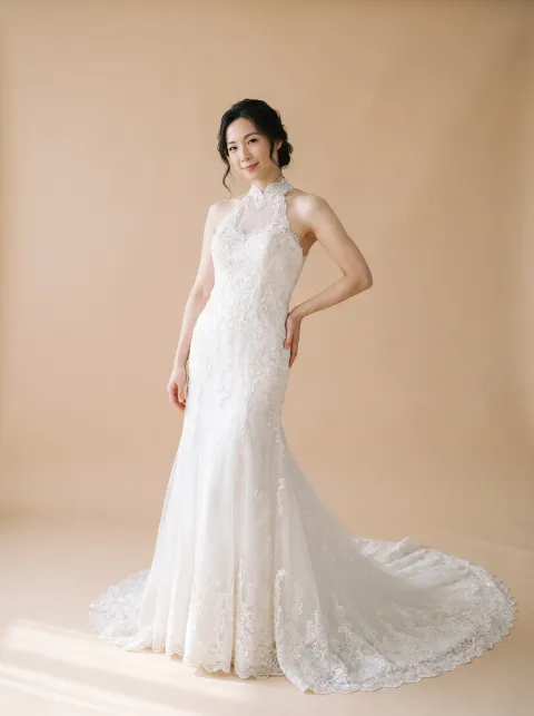 Regina wedding gown, front full-length