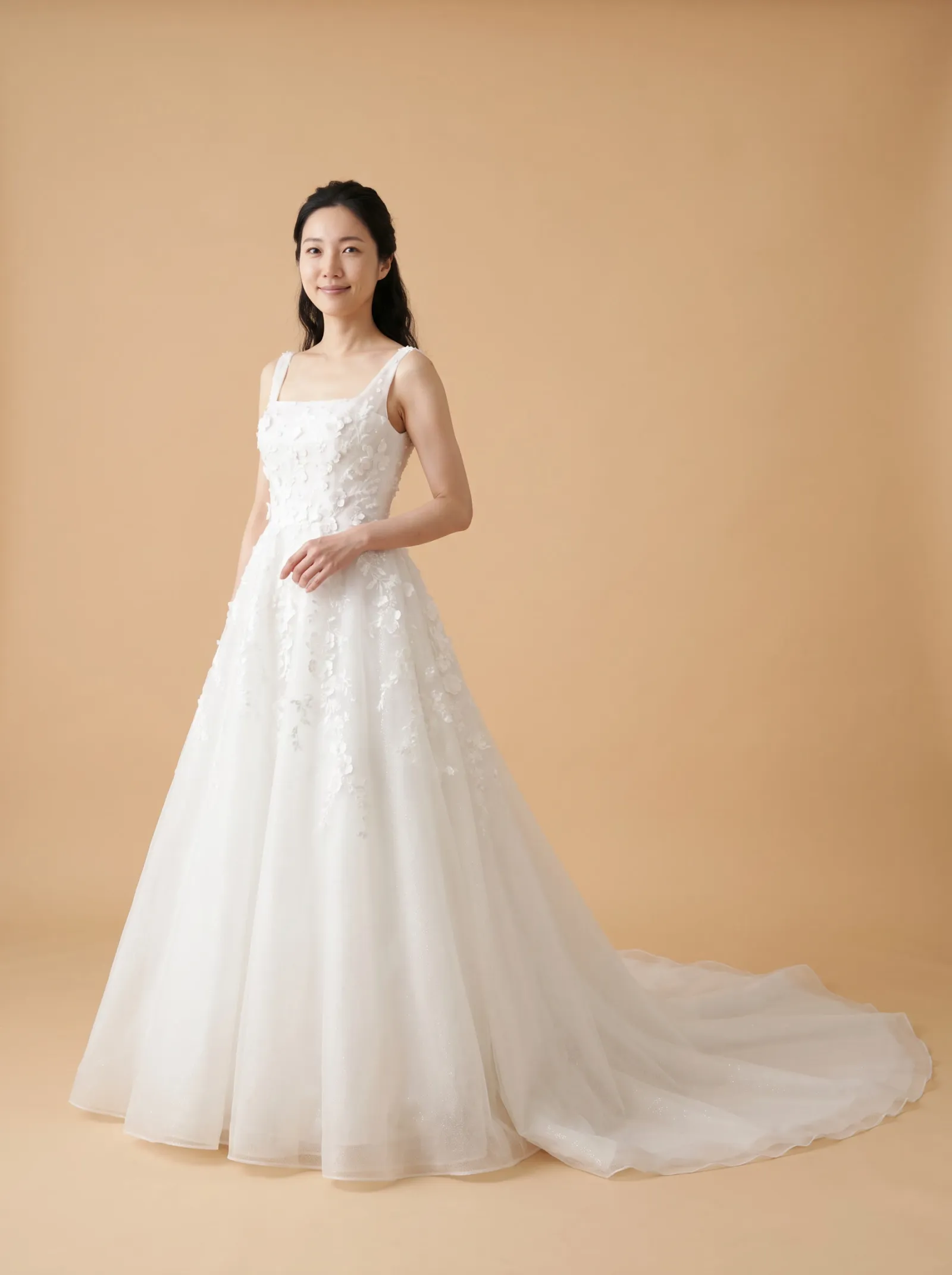 Thea wedding gown, front full-length