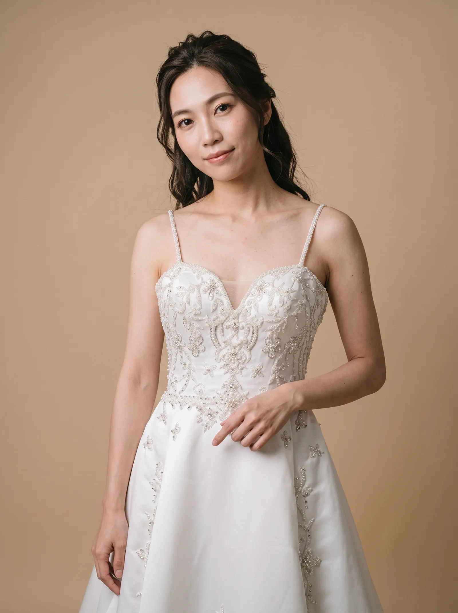 Cordelia wedding gown, bodice - three-quarter back