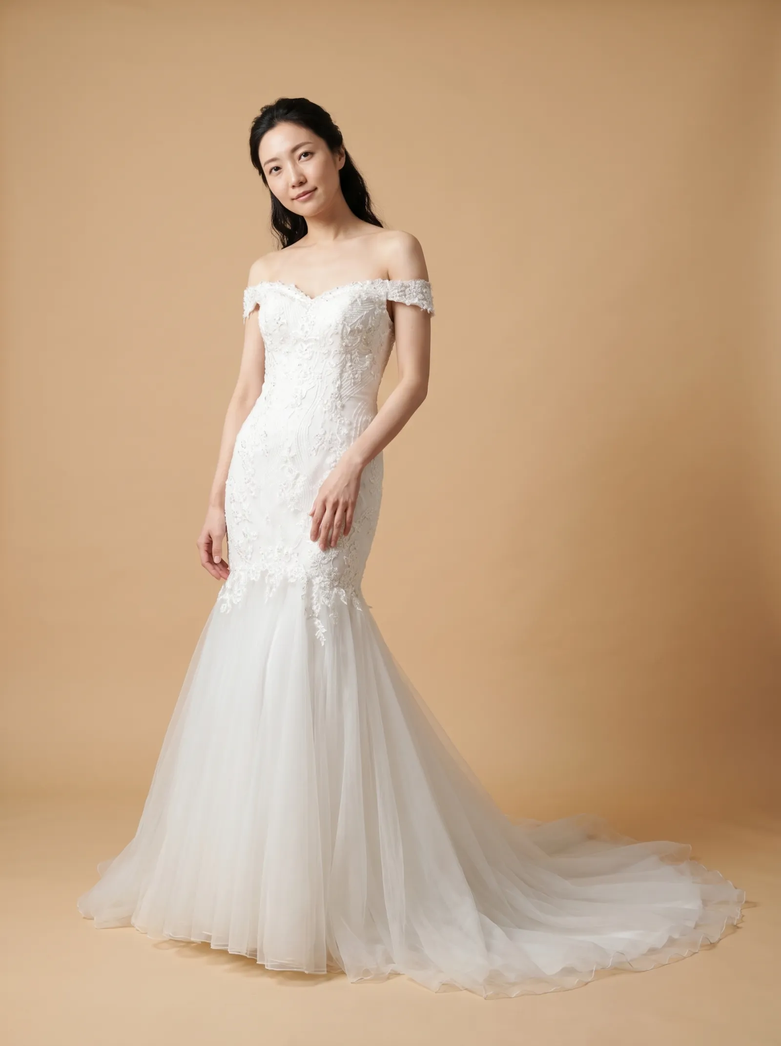 Ondine wedding gown, front full-length