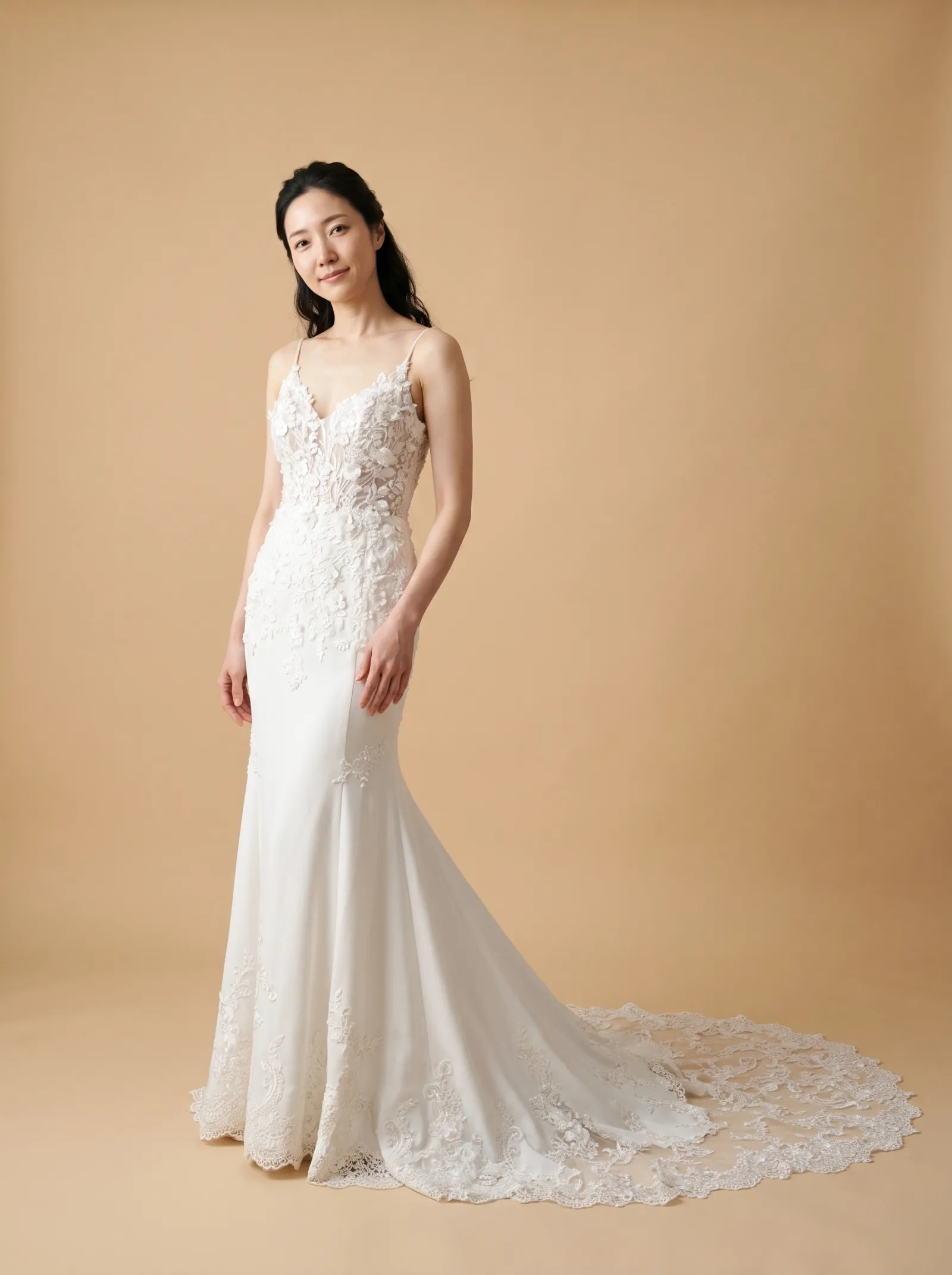 Primrose wedding gown, front full-length